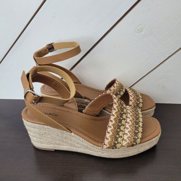 NEW Style & Co Women's 10  Ceciliaap Berry Multi Wedge Sandals - Picture 2 of 8